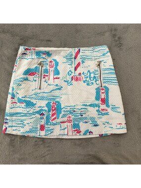Lilly Pulitzer Mini Skirt Women's size 0 Vacation Resortwear Cotton